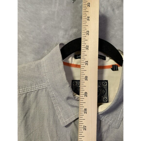 Buffalo David Bitton Shirt Mens Lg  Gray Pearl Snap Button Up Long Sleeve Check - Picture 14 of 14